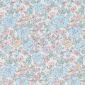Tissus Flowers blue