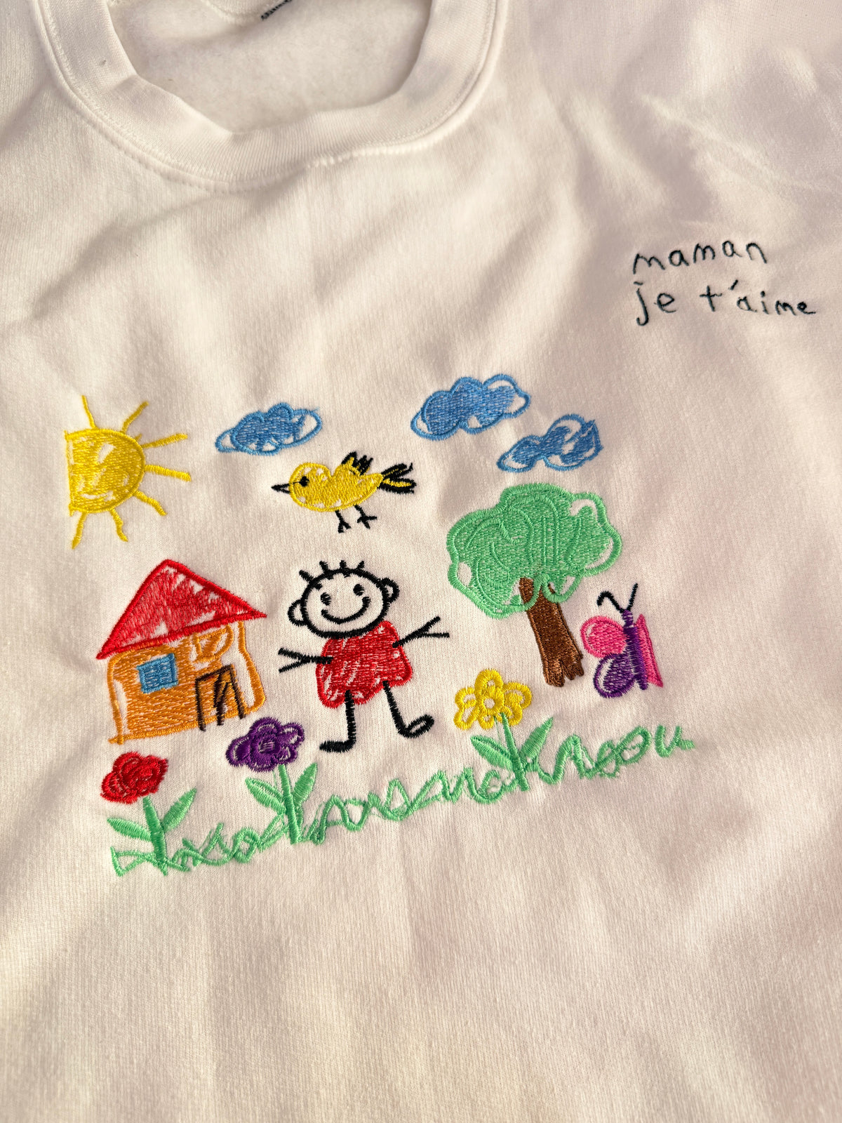 Mon Dessin pour Toujours – Pull brodé personnalisé
